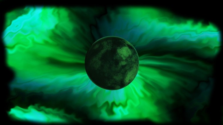 Темно зеленая абстракция