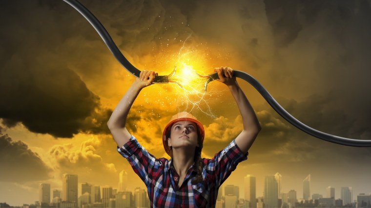 Человек электричество