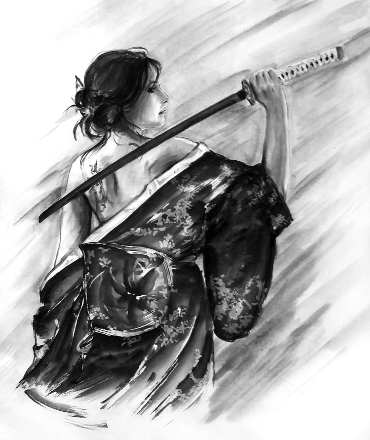 Самурай набросок