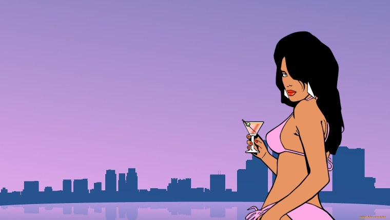 GTA vice City Art девушка