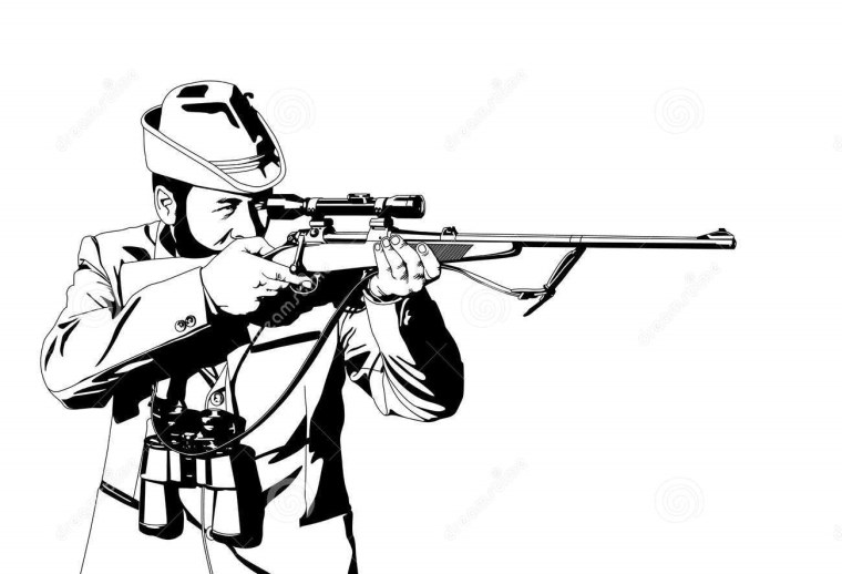 Человек с винтовкой иллюстрации