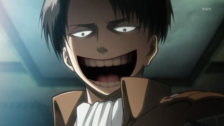 Атака титанов Леви Аккерман улыбается