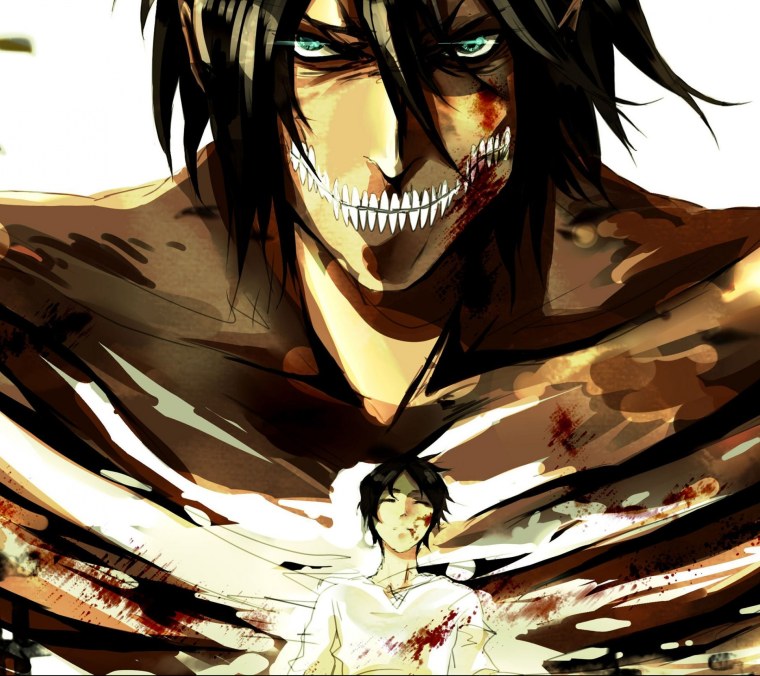 Аниме атака титанов Эрен Титан