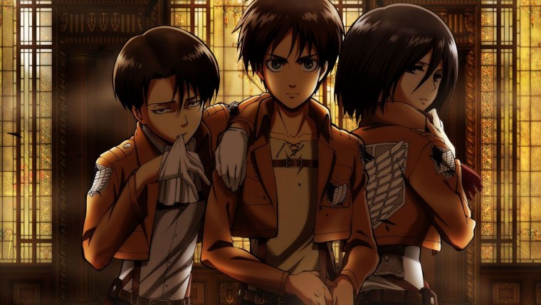 Эрен Йегер и Микаса