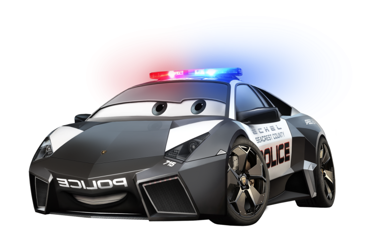 Полицейская машина мультяшная