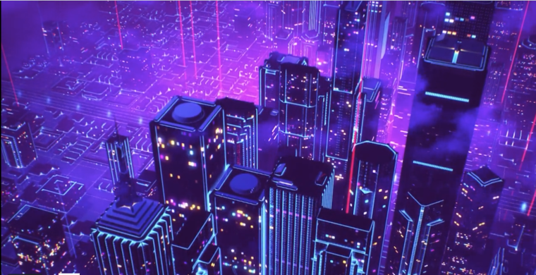 Неоновый компьютер