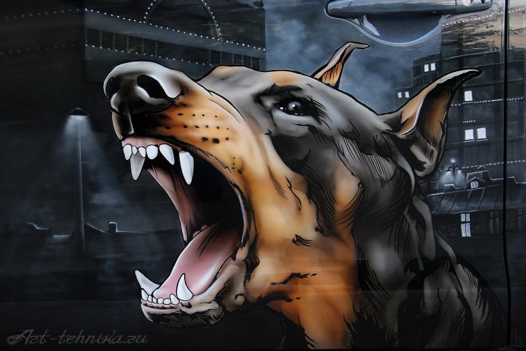 Овчарка карандашом