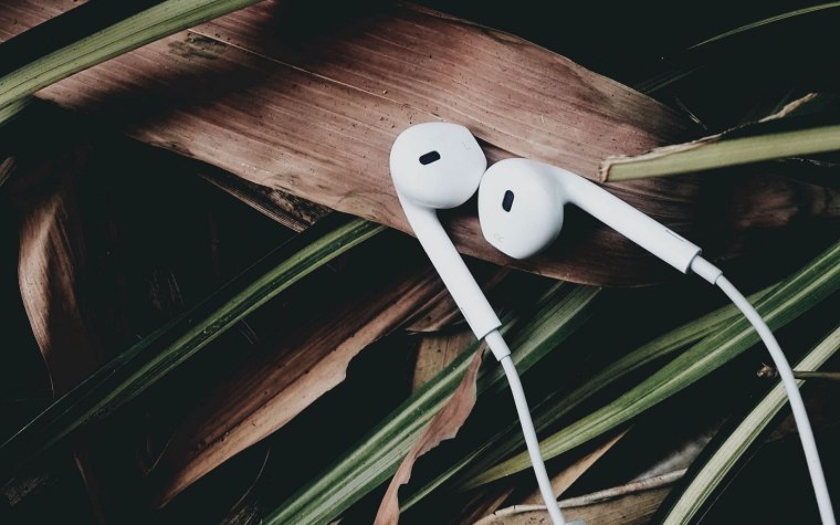 Смартфон с наушниками