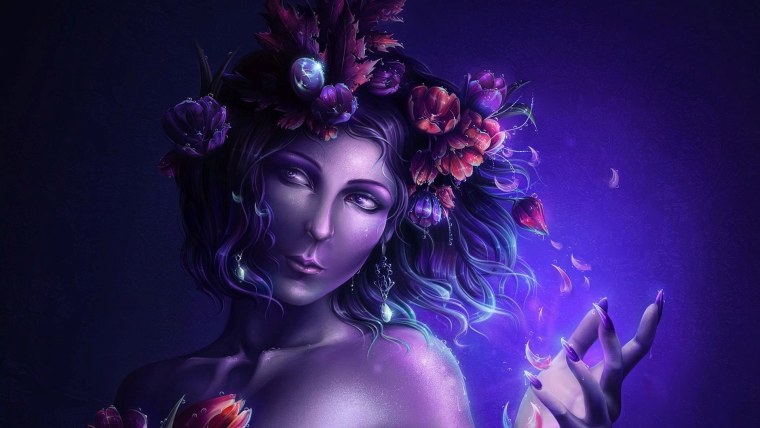 Женщина в фиолетовом