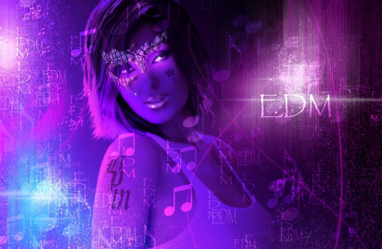 Красивая девушка неон