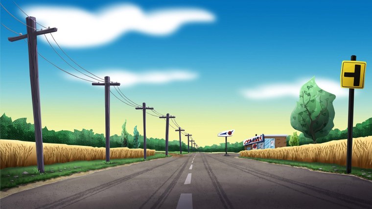 Дорога из мультфильма