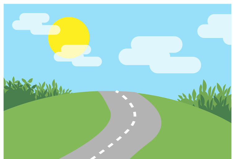 Дорога мультяшная