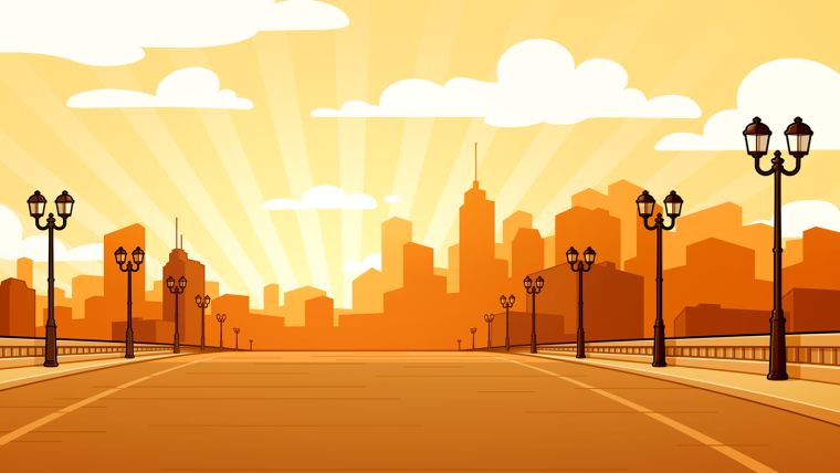 Мультяшные улицы города