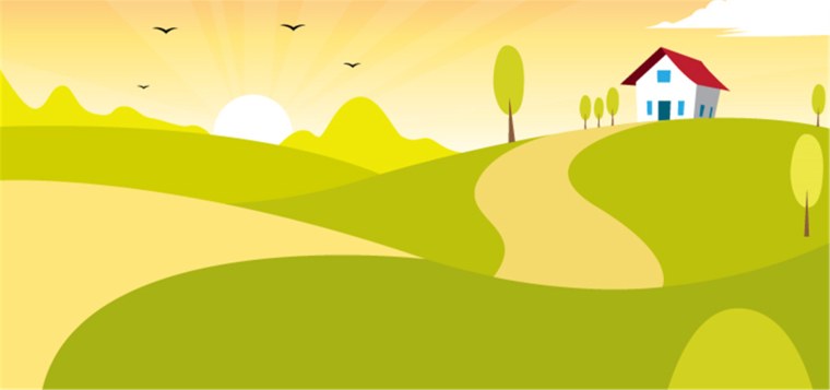 Пейзаж с дорогой вектор