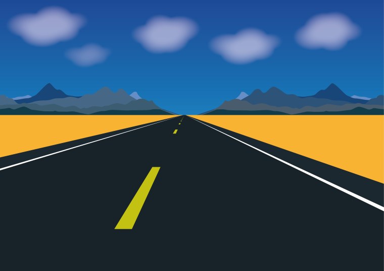 Дорога в пустыне вектор