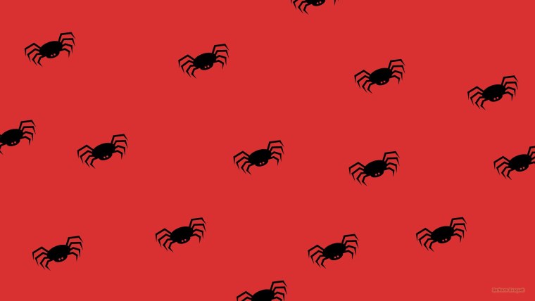 Красный паук на черном фоне