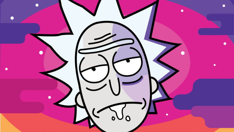 Рик и Морти фиолетовый