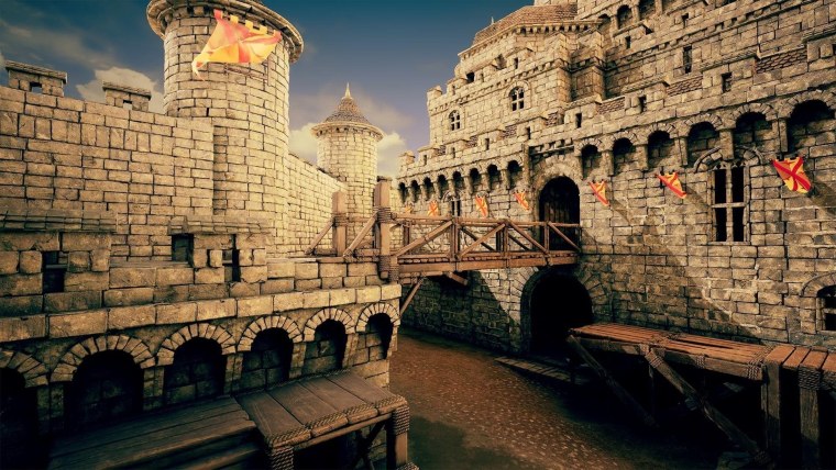 Стены замка в средневековье