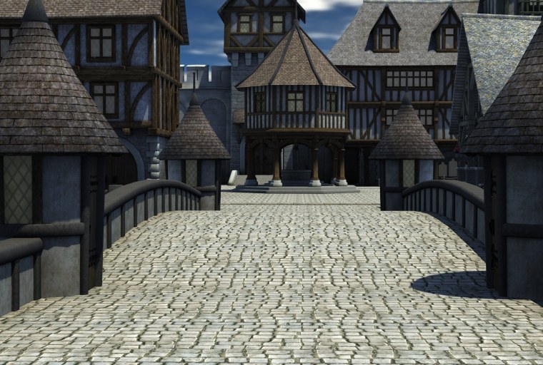 Средневековый город фон