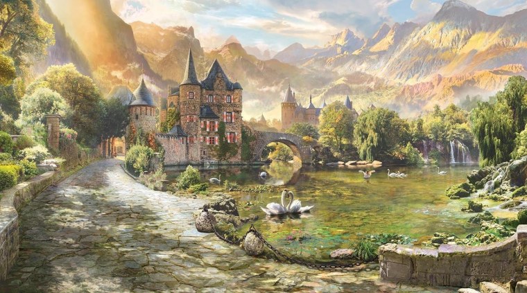 Фрески замок на горе Affresco