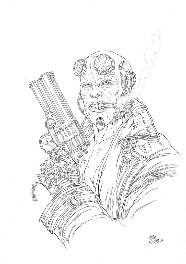 Тату Хеллбой эскизы