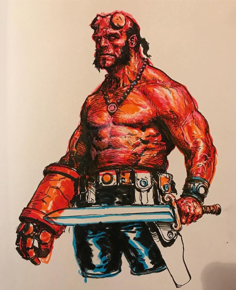 Тату Хеллбой эскизы