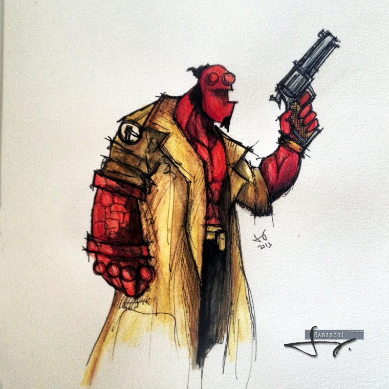 Майк Миньола эскизы Хеллбой