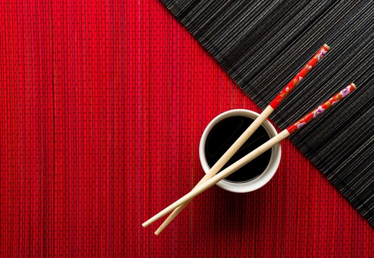 Китайские палочки вид сверху