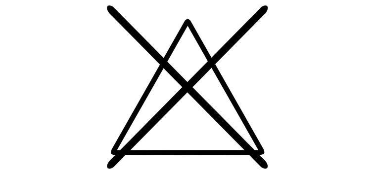 Не отбеливать значок