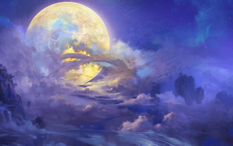 Пейзажи в стиле фэнтези Луна