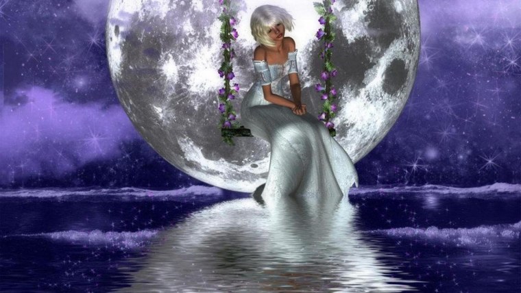 Девушка Луна фэнтези