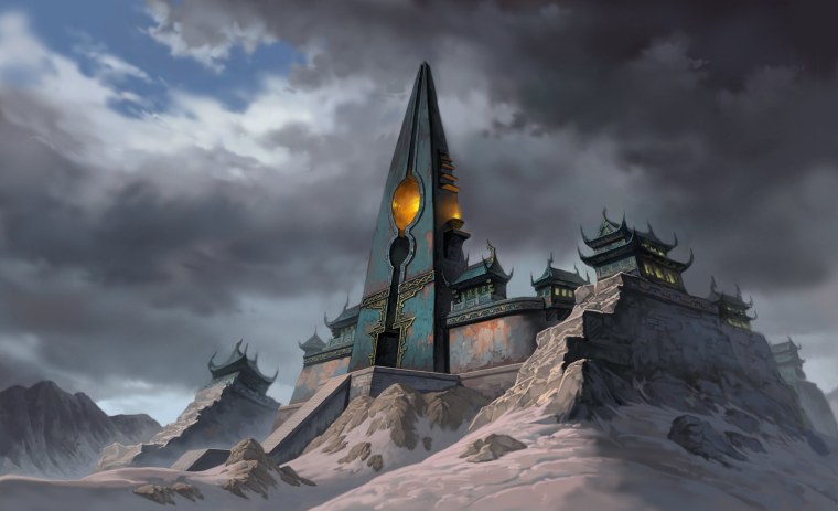 Храм в горе фэнтези