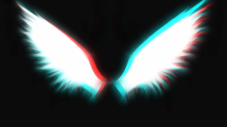 Крылья на черном фоне