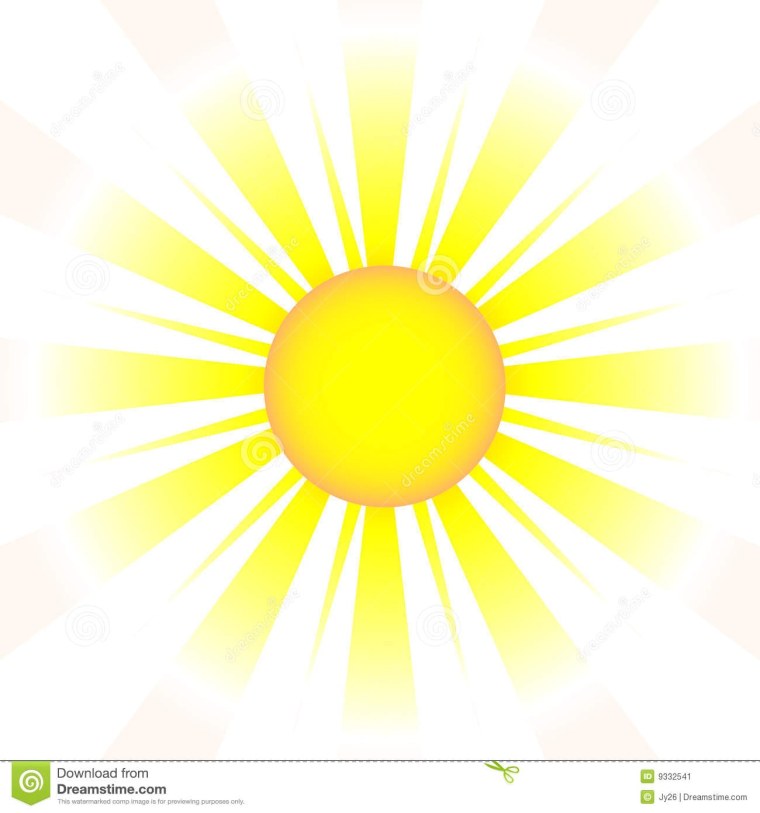 Солнце с разноцветными лучами