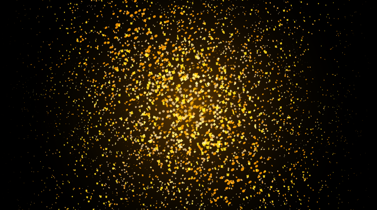 Черный фон золото конфетти