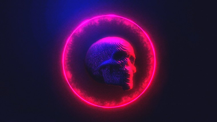 Неон круг рабочий стол