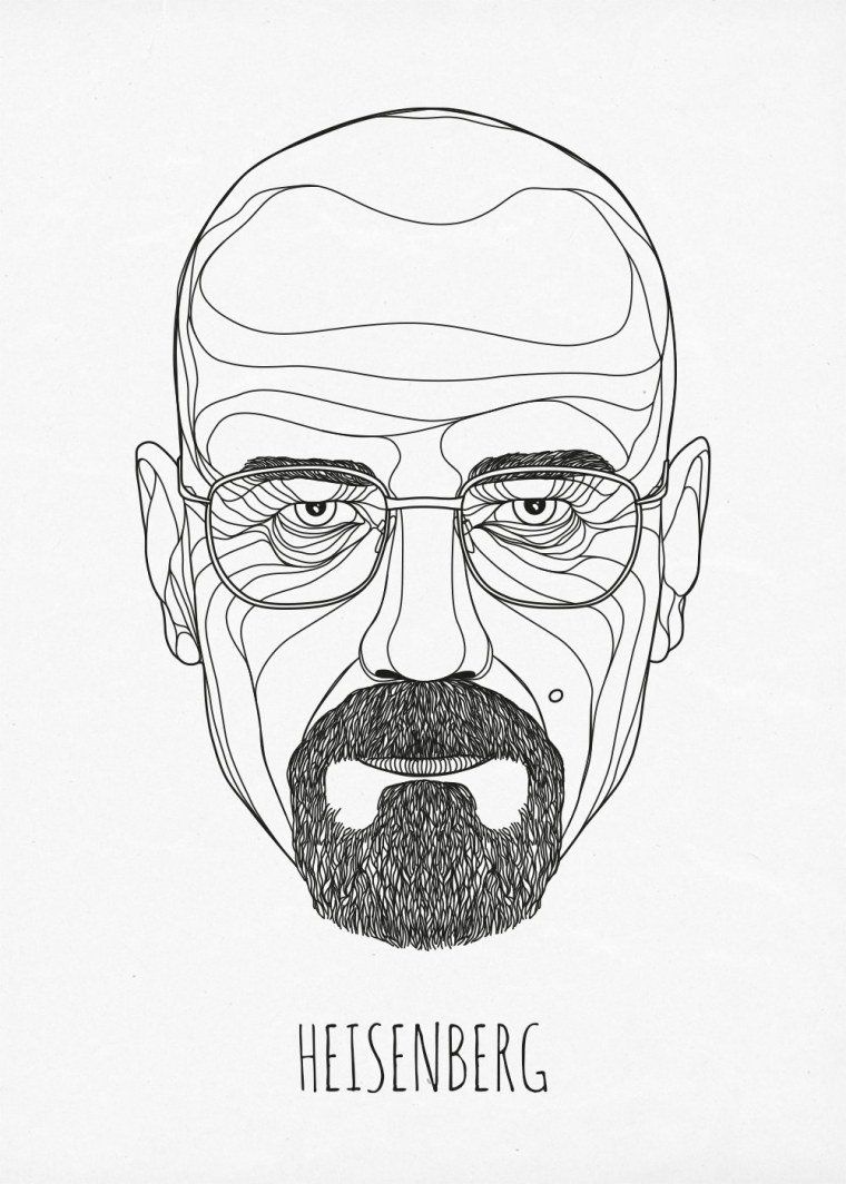 Уолтер Уайт рисунок