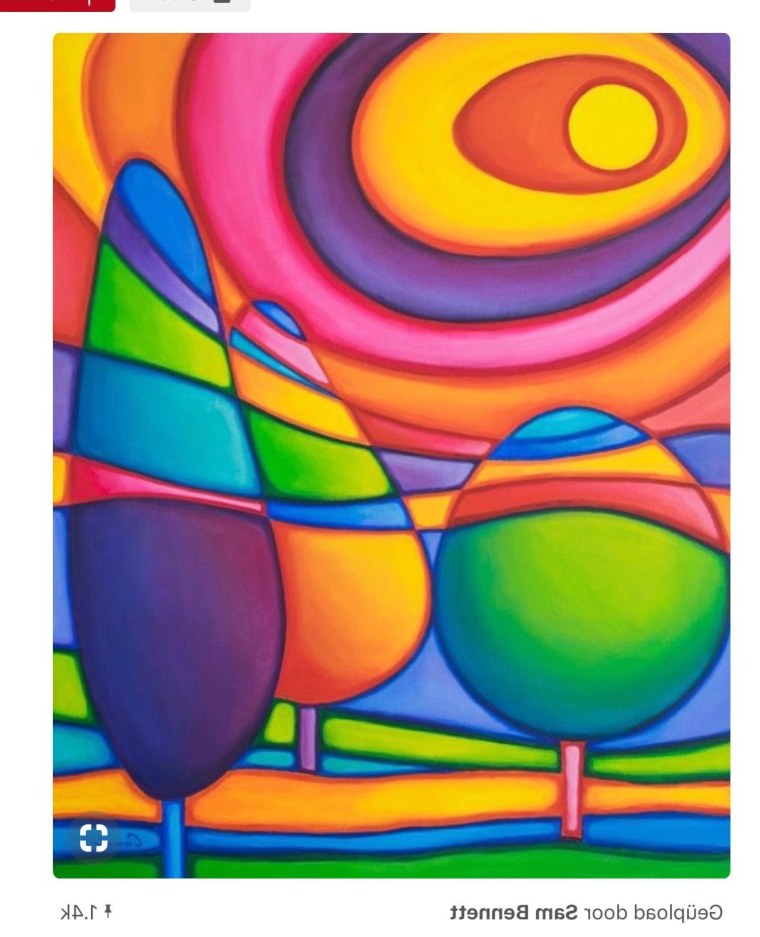 Абстракция гуашью