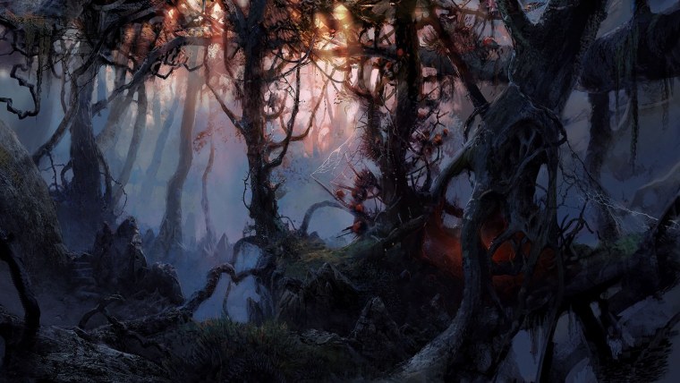 Дремучий лес арт темный