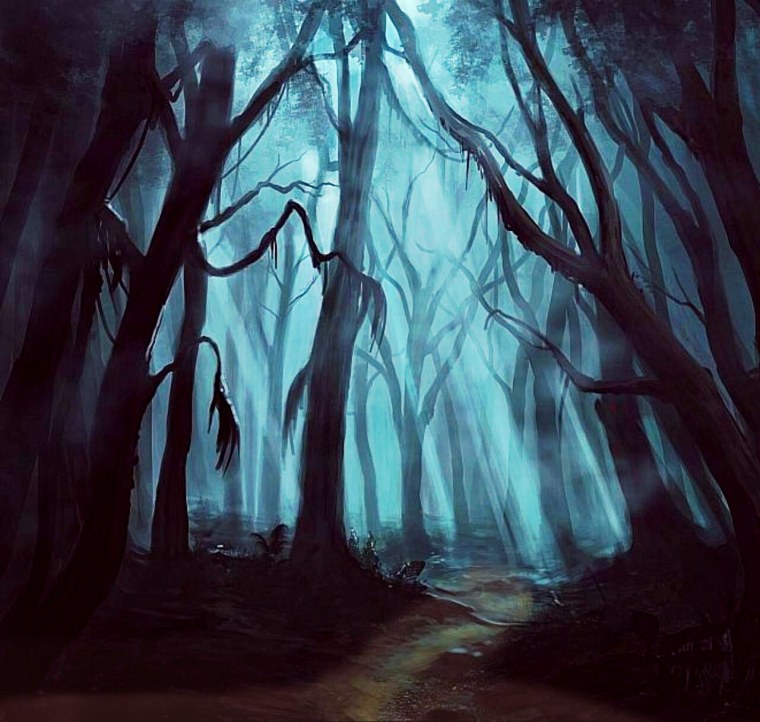Мрачный лес арт