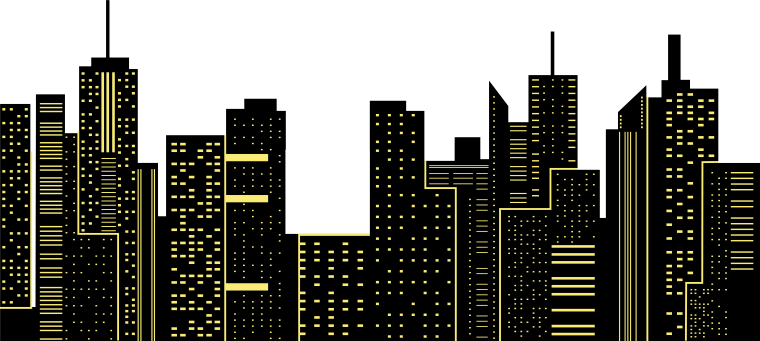 Силуэты домов города