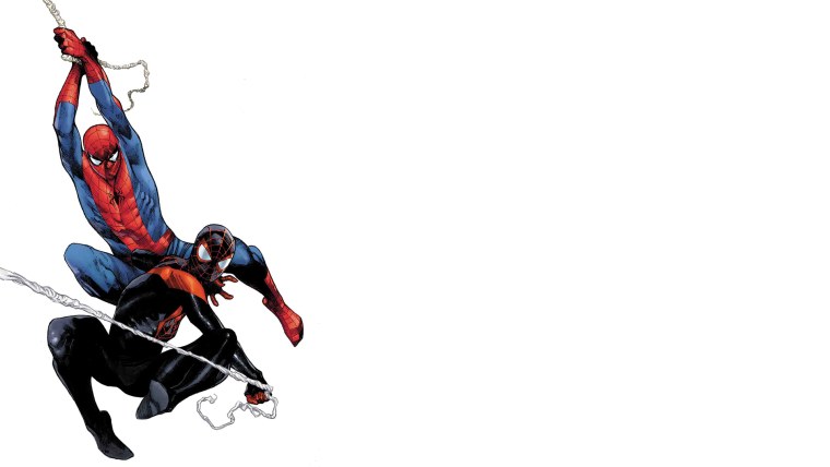 Человек паук на белом фоне