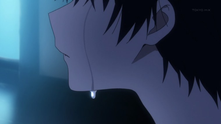 Аниме парень плачет