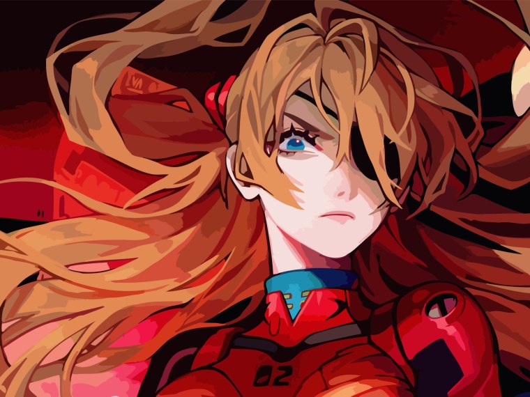 Аска Евангелион арт