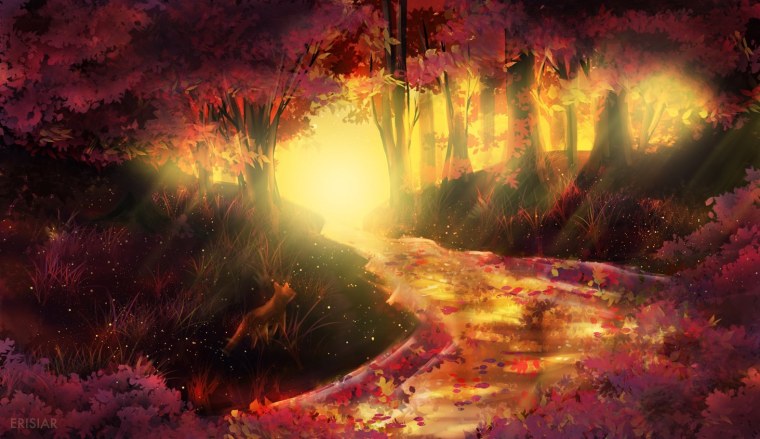 Осенний лес арт