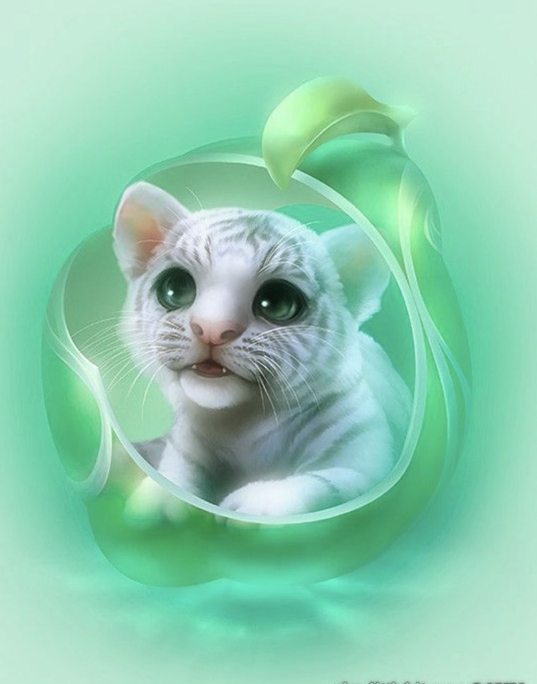 Красивая девочка с котиком