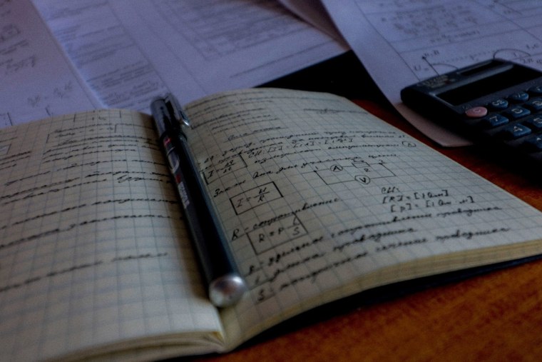 Блокнот с формулами