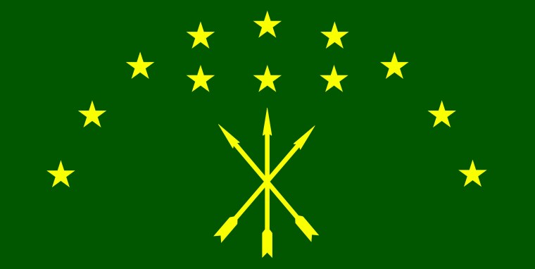 Флаг Адыгеи на прозрачном фоне