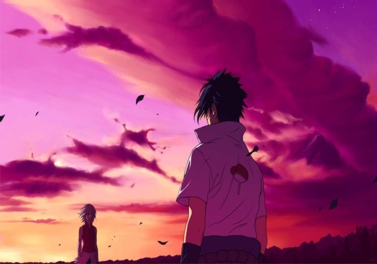 Саске Учиха со спины