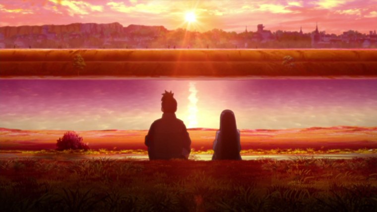 Наруто на фоне заката